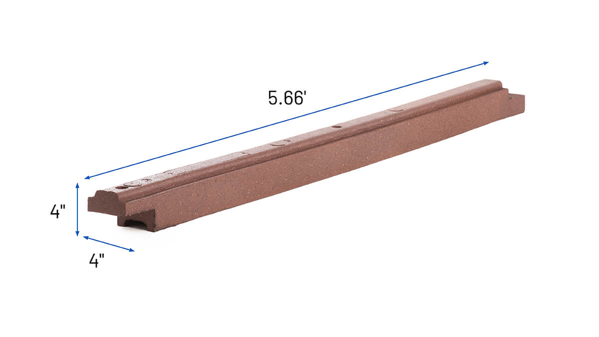 4" × 4" × 5.66 ft. border