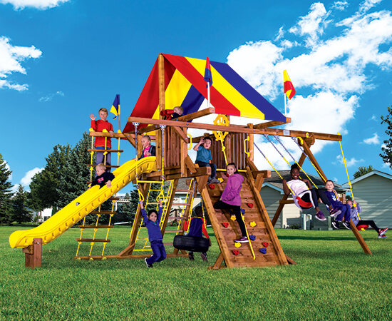 10' Rainbow Round Trampoline