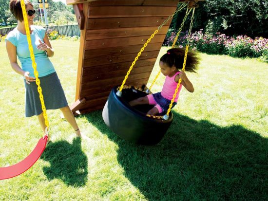 137 360° Race Car Tire Swing (m. swivel)